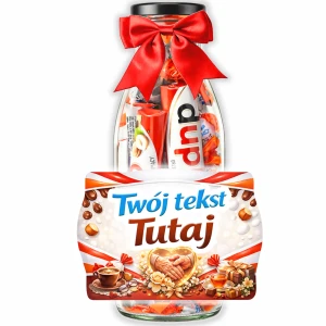 Prezent na Dzień Babci i Dziadka – słodycze personalizowane Kinder dla Dziadków w butelce