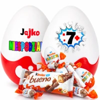 Prezent ze słodyczami na 7 urodziny dla dziewczynki, na 7 urodziny dla chłopca. Niespodzianka XXL. Słodki prezent na 7 rocznicę, na 7 lecie. Box, kosz