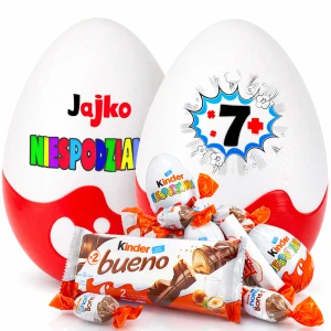 Prezent ze słodyczami na 7 urodziny dla dziewczynki, na 7 urodziny dla chłopca. Niespodzianka XXL. Słodki prezent na 7 rocznicę, na 7 lecie. Box, kosz