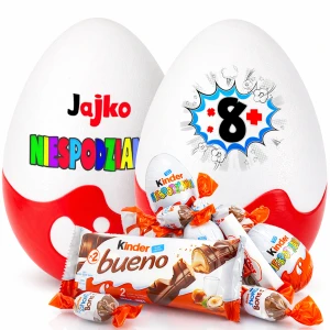 Prezent ze słodyczami na 8 urodziny, na pożegnanie 8 klasy. Niespodzianka XXL. Słodki prezent na 8 lat, na 8 rocznicę. Box prezentowy dla dziewczynki.