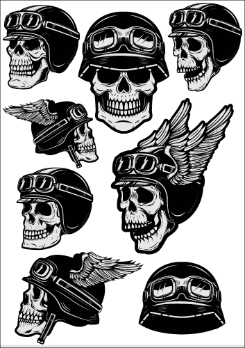 tatuaze-zmywalne-czaszki-motocyklisci