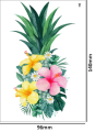 Tatuaz-tymczasowy-ananas-kwiaty-zmywalny-wodny