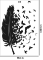 Tatuaz-tymczasowy-ptaki-pioro-zmywalny-wodny