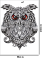 Tatuaz-tymczasowy-sowa-zmywalny-wodny