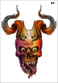 Tatuaz-wodny-demon-czaszka