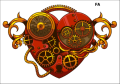 Tatuaz-zmywalny-steampunk-serce