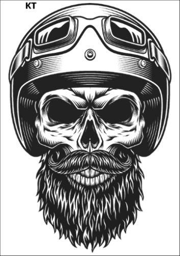 Tatuaz-zmywalny-czaszka-motocyklista