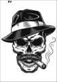 Tatuaz-zmywalny-czaszka-mafia