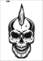 Tatuaz-zmywalny-czaszka-punk-irokez