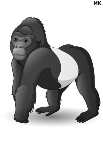 Tatuaz-dla-dzieci-goryl-zoo