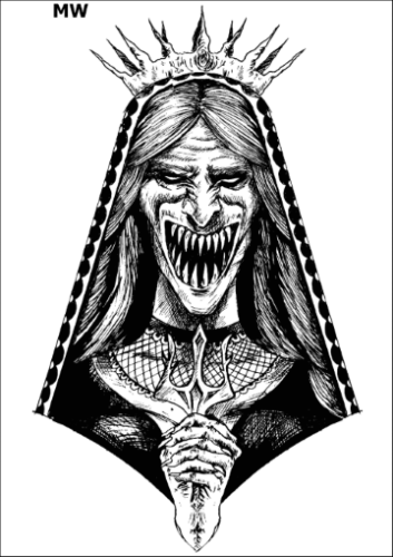 Tatuaz-zmywalny-mroczny-demon-zakonnica