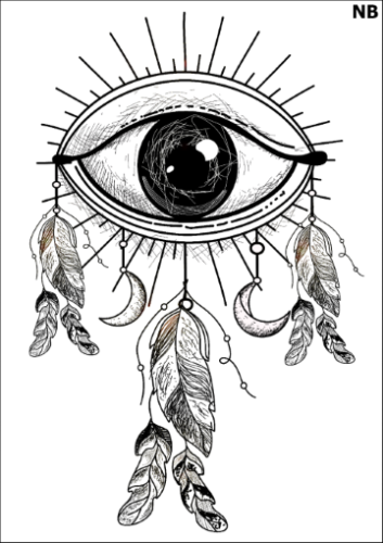Tatuaz-zmywalny-oko-dreamcatcher