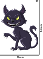Tatuaz-tymczasowy-halloween-czarny-kot-zmywalny-wodny