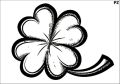 Tatuaz-zmywalny-koniczynka-czterolistna