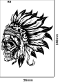 Tatuaz-tymczasowy-czaszka-indianin-zmywalny-wodny