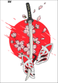 Tatuaz-zmywalny-katana-japonski