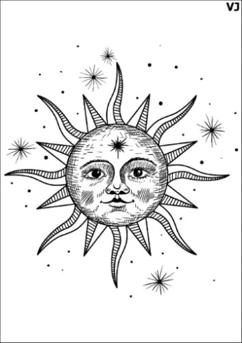 Tatuaz-zmywalny-slonce-symbol