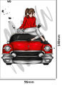Tatuaz-tymczasowy-dziewczyna-samochod-zmywalny-wodny