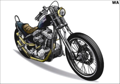 Tatuaz-zmywalny-motocykl-motor