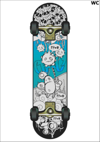Tatuaz-zmywalny-deskorolka-skateboard