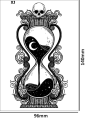Tatuaz-tymczasowy-czas-klepsydra-zmywalny-wodny