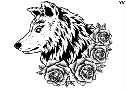 Tatuaz-zmywalny-wilk