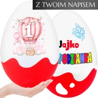 Personalizowany prezent na roczek dla dziewczynki Jajko Niespodzianka XXL. Pudełko na roczek dla dziewczynki na wyjątkowy prezent na pierwsze urodziny