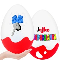 Śmieszny Prezent na parapetówkę Jajko Niespodzianka XL 20cm. Prezent na parapetówkę dla dziecka. Śmieszne pudełko na oryginalny prezent na parapetówkę
