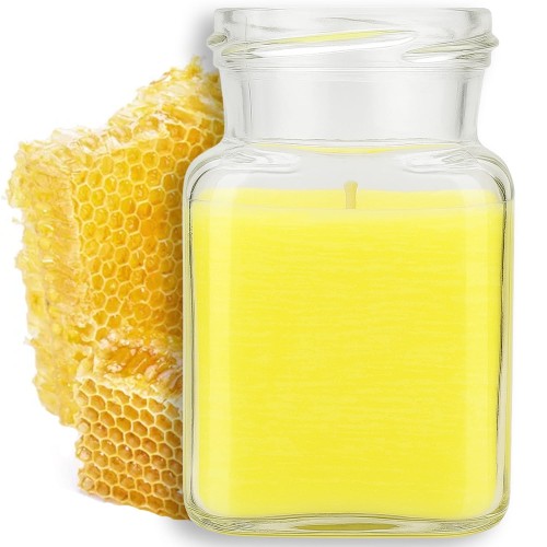 Zolta-miodowa-swieca-ozdobna-dekoracyjna-w-szkle