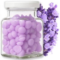 Mini Woski Zapachowe do kominka LAWENDA Lavender 65g w kulkach. Lawendowy wosk zapachowy do kominków w słoiku. Kuleczki o zapachu lawendy na prezent.