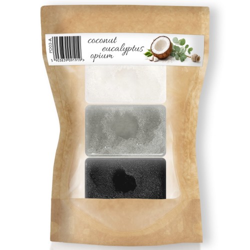 Woski-zapachowe-zestaw-kokos-eukaliptus-opium