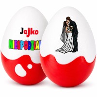 Ślubna Niespodzianka XXL. Oryginalny, wyjątkowy prezent na ślub, rocznicę ślubu. Ślubne Jajko zamiast kwiatów, koperty na wesele. Pudełko na obrączki.