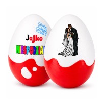 Ślubna Niespodzianka XL z imionami Pary Młodej. Personalizowany, nietypowy, śmieszny, ciekawy prezent na ślub, rocznicę, wesele. Pudełko z grawerem.