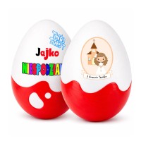 Jajko Komunijna Niespodzianka XL Personalizowany prezent, pudełko z imieniem na pierwszą komunię świętą. Niedrogi, drobny upominek dla dziewczynki.