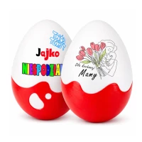 Personalizowany prezent dla Mamy od dzieci - Jajko Niespodzianka 20cm. Prezent na Dzień Matki, święta, urodziny, imieniny, pod choinkę i inne okazje.