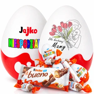 Prezent dla Mamy, która wszystko ma – Jajko Niespodzianka XXL ze słodyczami. Prezent na Dzień Matki, święta, urodziny, imieniny, pod choinkę i inne.