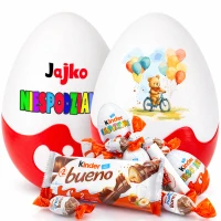 Słodki prezent na Dzień Dziecka – Jajko Niespodzianka XXL ze słodyczami Kinder. Prezent dla dziecka na urodziny, do przedszkola i zamiast zabawek.