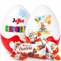 Personalizowany prezent na Dzień Dziecka – Jajko Niespodzianka XXL ze słodyczami. Prezent dla dziecka na urodziny, do przedszkola, zamiast zabawek.