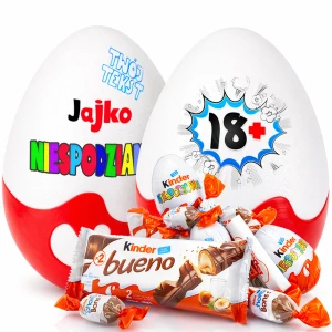 Personalizowany prezent na 18 urodziny 18 stke dla chłopaka i dziewczyny - Niespodzianka XXL ze słodyczami. Pomysł na śmieszny prezent na osiemnastkę.