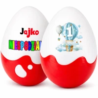 Prezent na roczek dla chłopca – Jajko Niespodzianka XXL. Pudełko na roczek dla chłopczyka na oryginalny prezent na 1 urodziny. Pamiątka i dekoracja.