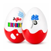 Personalizowany, śmieszny prezent na parapetówkę – Jajko Niespodzianka XL 20cm z życzeniami. Oryginalny prezent, dekoracja na parapetówkę dla pary.