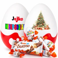 Słodycze świąteczne – Niespodzianka XXL. Gotowa paczka świąteczna dla dzieci i dorosłych. Pudełko świąteczne ze słodyczami Kinder na Boże Narodzenie.