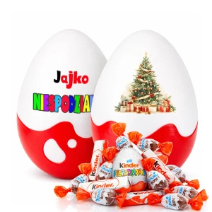 Świąteczne słodycze – Niespodzianka XL 20cm. Gotowe paczki świąteczne dla dzieci i dorosłych ze słodyczami Kinder pod choinkę. Box na Boże Narodzenie.