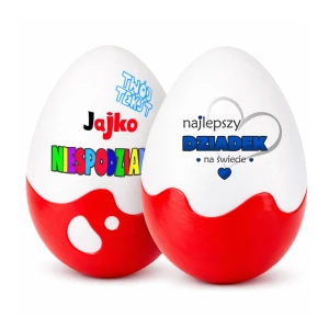 Personalizowane pudełko na prezent dla Dziadka – Jajko Niespodzianka XL 20cm z imieniem na Dzień Dziadka. Upominek dla Dziadka na urodziny, imieniny