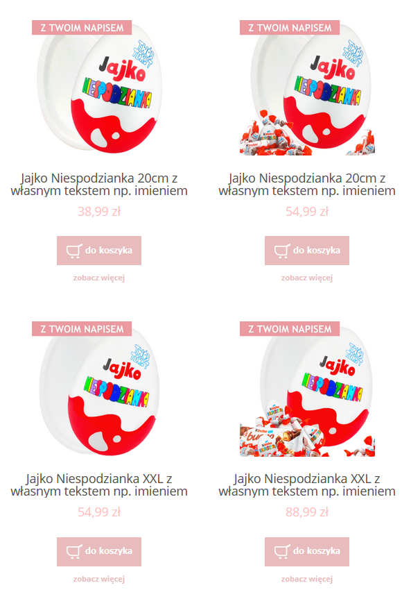 Personalizowany prezent z grawerem - Jajko Niespodzianka XXL
